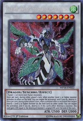 Yu-Gi-Oh! 2016 Mega-Tin Mega Pack Clear Wing Synchro Dragon #MP16-EN022 1st Ed-image