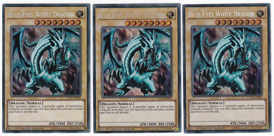 3x Blue-Eyes White Dragon - (CT14-EN002 - Ltd Ed - Secret Rare) - NM - Yugioh-image