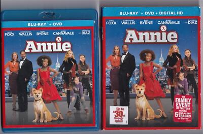 Annie  Bluray + DVD 2014  Jamie Fox  Cameron Diaz w/ Slipcover-image