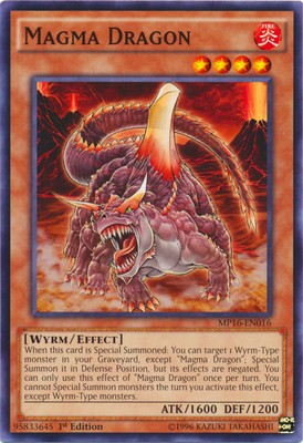 Magma Dragon - MP16-EN016 - Common - 1st Edition Near Mint 2016 Mega Tin Singles-image