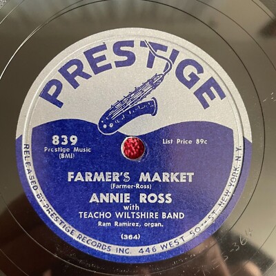 ANNIE ROSS Prestige 839 78rpm (Jazz, Vocal, Scat, 1953, Video)-image