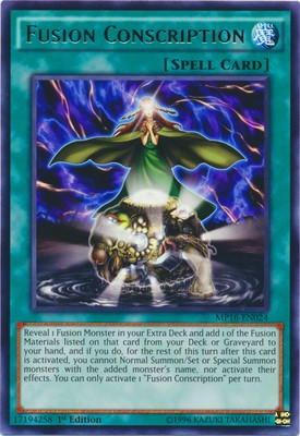 Fusion Conscription - MP16-EN024 - Rare - 1st Edition Near Mint 2016 Mega Tin Si-image