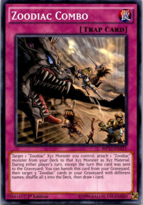 Zoodiac Combo MP17-EN223 Yu-Gi-Oh! 1st Edition Light Play-image