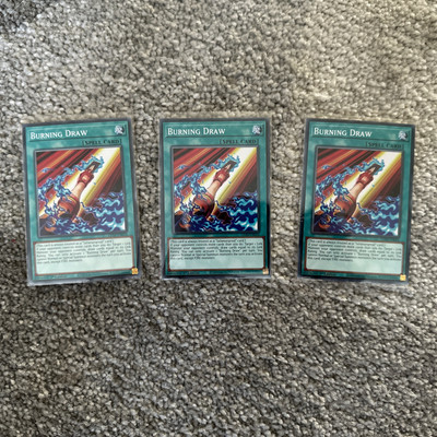 LD10-EN016 BURNING DRAW COMMON 1ST EDITION YuGiOh CARD x 3 cards-image