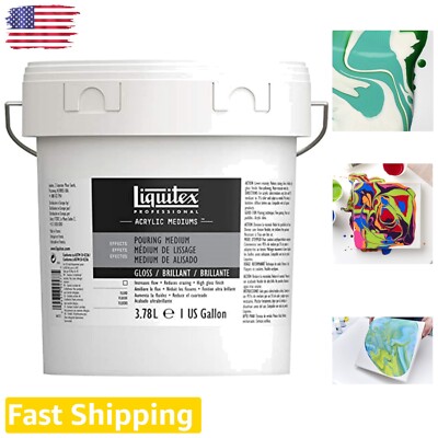 Gloss Art Pouring Medium 1-Gallon Size - Fast-Drying Acrylic Polymer Resin Blend-image
