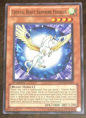Crystal Beast Sapphire Pegasus RYMP-EN046 YuGiOh RA YELLOW MEGA TIN 1st Ed NM x1-image