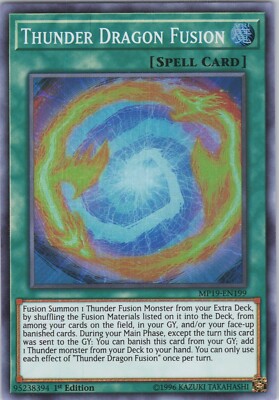 Thunder Dragon Fusion MP MP19 1st 2019 Gold Sarcophagus Tin Mega Pack Yugioh-image