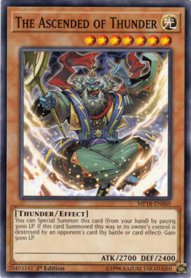 Yu-Gi-Oh! - The Ascended of Thunder  (MP18-EN060) - 2018 Mega-Tins - Common - NM-image