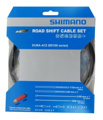SHIMANO Repair Parts Shift Cable Set Polymer Coating R9100 Black OT-RS900, with-image
