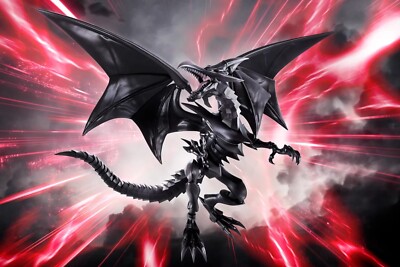 BANDAI SPIRITS S.H MonsterArts Yu-Gi-Oh Duel Monsters Blue-Eyes black Dragon 22c-image