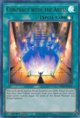 1x Contract with the Abyss - 1st  NM Eng YuGiOh - 2022 Mega Tin - Pharoah's Gods-image