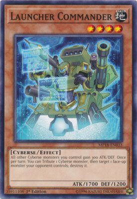 Launcher Commander - MP18-EN033 - Common - 1st Edition NM YuGiOh!  2018 Mega-Tin-image
