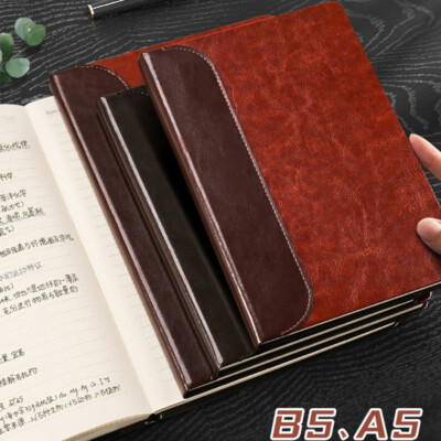 PU Leather Journal A5/B5 Notebook Lined Paper Writing Diary Planner 240 Pages-image