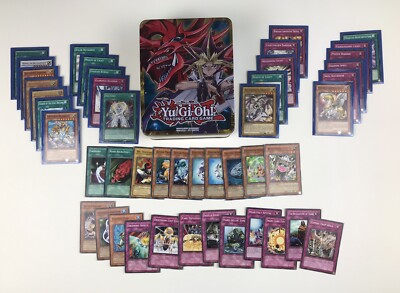 2016 YuGiOh Mega Tin Yugi and Slifer Sky Dragon BRAND + 215 Cards-image