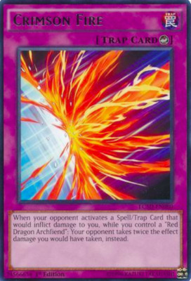 1X NM Crimson Fire - LC5D-EN080 - Rare 1st Edition Legendary Collection 5D's -image