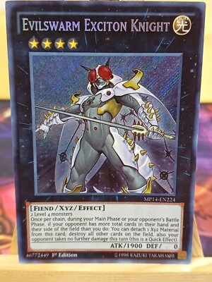 Evilswarm Exciton Knight MP14-EN224 Secret Rare 1st Ami EN EX YUGIOH-image
