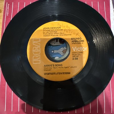 John Denver Annie's Song/Cool An' Green An' Shady 1974 45 RPM Record APB0-0295-image