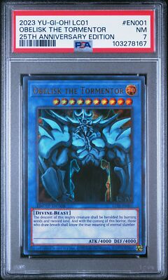 Yu-Gi-Oh! - Obelisk the Tormentor 2023 LC01-EN001 Limited Edition PSA 7-image