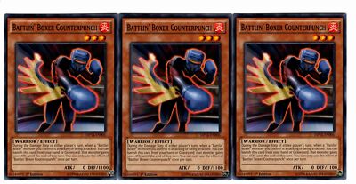 Yugioh- 3X Battlin' Boxer Counterpunch - Common - 1st Edition - MP14-EN006 - NM-image
