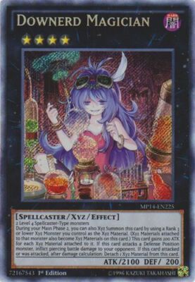 Downerd Magician - MP14-EN225 - Secret Rare - 1st Edition NM YuGiOh!  2014 Mega--image