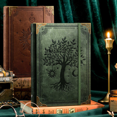 Refillable Faux Leather Vintage Journal A5 Notebook Lined Paper Diary 240 Pages-image