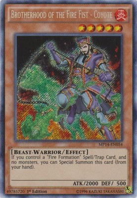 Brotherhood of the Fire Fist - Coyote - MP14-EN054 - Secret Rare - 1st Edition --image