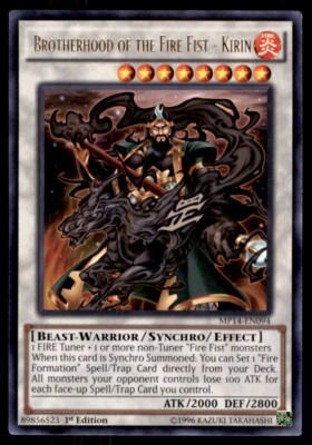 1st Edition Brotherhood Of The Fire Fist - Kirin #MP14-EN094 Near Mint-image