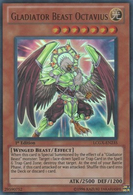 Gladiator Beast Octavius - LCGX-EN235 - Ultra Rare - Unlimited Edition - Heavily-image
