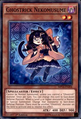 1st Ed Ghostrick Nekomusume MP14-EN204 Yugioh-image