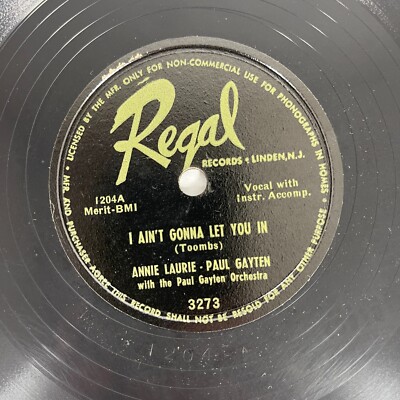 Annie Laurie - Paul Gayten With Paul Gayten – I Ain't Gonna Let You In 10