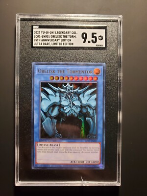 YuGiOh Obelisk the Tormentor LC01-EN001 Ultra Rare Limited SGC 9.5 READ-image