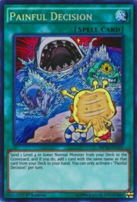 *** PAINFUL DECISION *** (MINT/NM) SECRET RARE FIRST EDITION MP16-EN151 YUGIOH! -image
