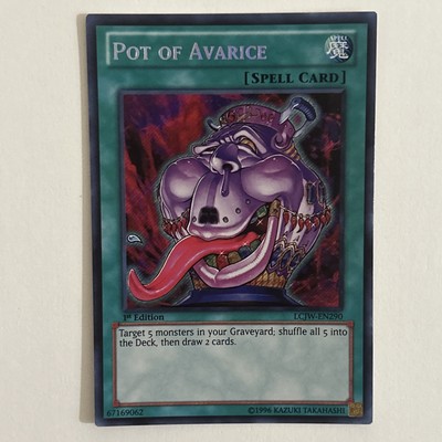 Yugioh! Tcg Pot of Avarice LCJW-EN290 Secret Rare, 1st Edition Near Mint Single-image