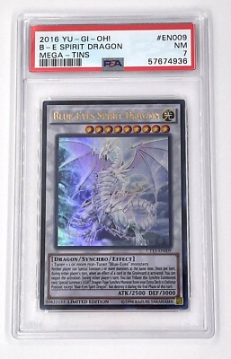 2016 YuGiOh Blue-Eyes Spirit Dragon CT13-EN009 Mega Tins PSA 7-image