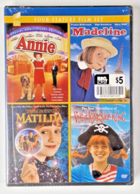 Annie / Madeline / Matilda / Pippi Longstocking 4 DVD Set~ FACTORY SEALED!!-image