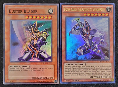 YuGiOh 1st Buster Blader, The Destruction Swordmaster MP16-EN189 & RP02-EN13 LP-image