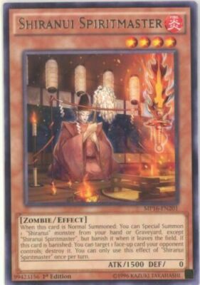 YUGIOH Shiranui Spiritmaster   MP16-EN201  RARE 1ST EDITION NM NEVER PLAYED!-image