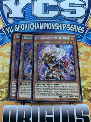 YUGIOH 3X Brotherhood of the Fire Fist - Rooster  MP14-EN120 1ST NM NEW PLAYSET!-image