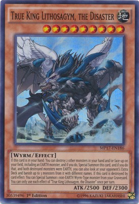 True King Lithosagym, the Disaster - MP17-EN186 - Super Rare - 1st Edition Near -image