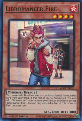 25th Anniversary Tin: Dueling Heroes Mega Pack #MP23-EN058 Libromancer Fire-image