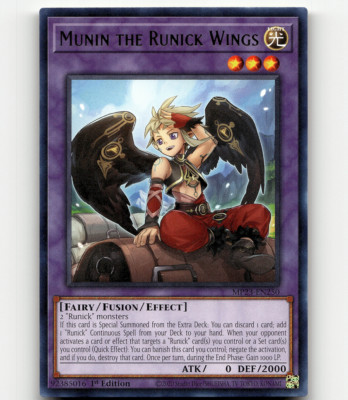 Yugioh Munin the Runick Wings 25th Anniv. Tin: Dueling Heroes Mega Pack-image