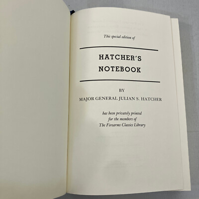 Julian S. Hatcher's Notebook Firearms Classic Library 1996 Leather Bound VGC-image