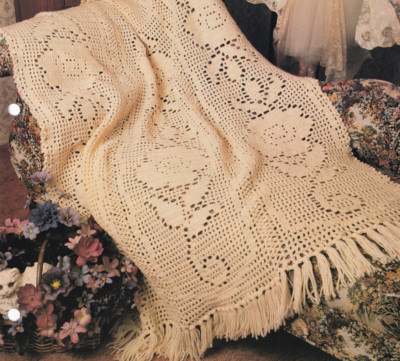 Crochet Afghan Pattern ROSES ARE FOREVER Instructions Annie's-image