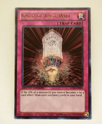 Card of Last Will LC04-EN003 Yu-Gi-Oh Legendary Collection 4: -Limited Edition -image