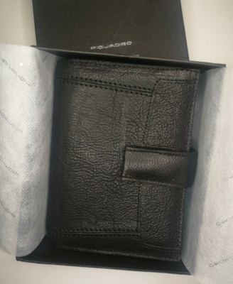 Piquadro Leather Agenda Planner Organizer Cover Black color Small Handy Italy-image