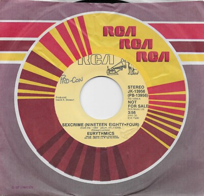 EURYTHMICS  Sexcrime  rare promo 45 ANNIE LENNOX-image