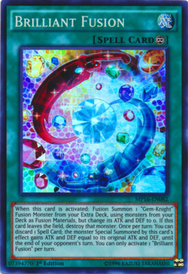 Yugioh! LP Brilliant Fusion - MP16-EN082 - Super Rare - 1st Edition Lightly Play-image