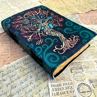 Tree leather journal notebook diary travel journal 200 page writing sketchbook-image