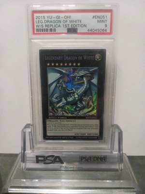 Legendary Dragon Of White YuGiOh! WSUP-EN051 Prismatic Secret Rare PSA 9 🐉🔥-image