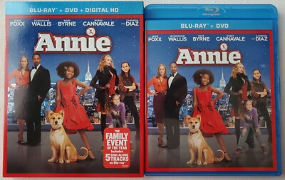 ANNIE 2014 BLU RAY DVD 2 DISC SET + SLIPCOVER SLEEVE FREE SHIPPING-image